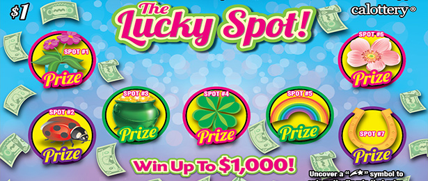 The Lucky Spot! scratch-off ticket