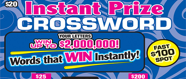 Instant Prize Crossword scratch-off ticket