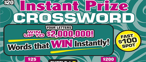 Instant Prize Crossword scratch-off ticket