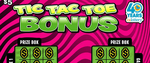 Tic Tac Toe Bonus scratch-off ticket