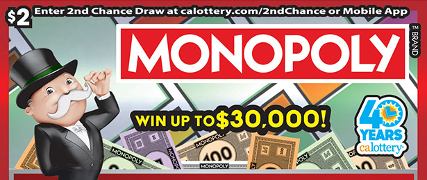 MONOPOLY scratch-off ticket
