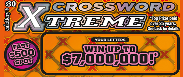 Crossword Xtreme scratch-off ticket