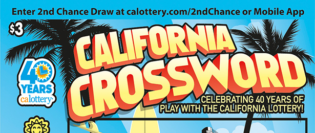 California Crossword scratch-off ticket