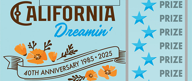 California Dreamin' scratch-off ticket