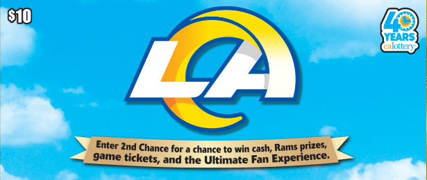 Los Angeles Rams scratch-off ticket