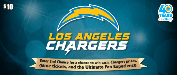 Los Angeles Chargers scratch-off ticket
