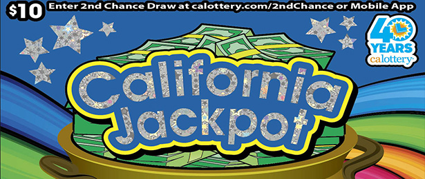 California Jackpot scratch-off ticket