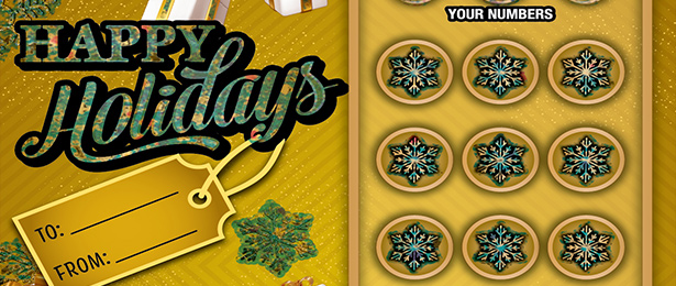 Happy Holidays scratch-off ticket