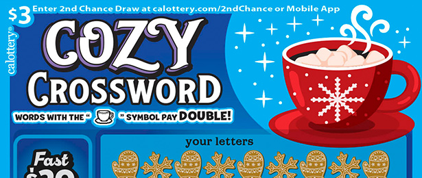 Cozy Crossword scratch-off ticket