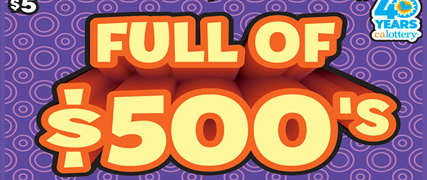 Full of 500's scratch-off ticket