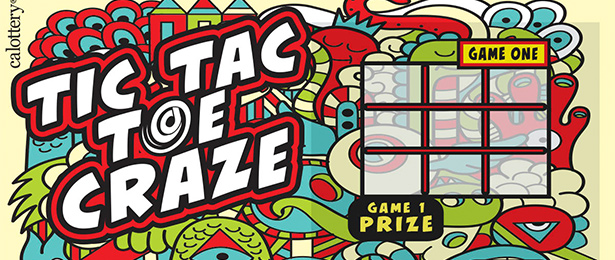 Tic Tac Toe Craze scratch-off ticket