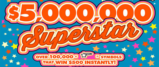 $5,000,000 Superstar scratch-off ticket