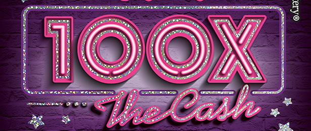 100X The Cash scratch-off ticket
