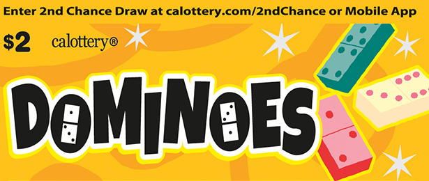 Dominoes scratch-off ticket