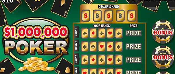 $1,000,000 Poker scratch-off ticket