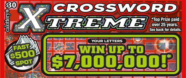 Crossword Xtreme scratch-off ticket