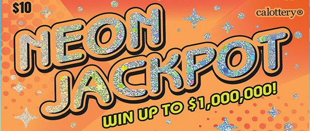 Neon Jackpot scratch-off ticket