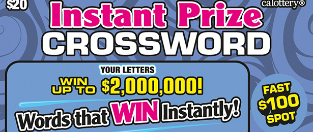 Instant Prize Crossword scratch-off ticket