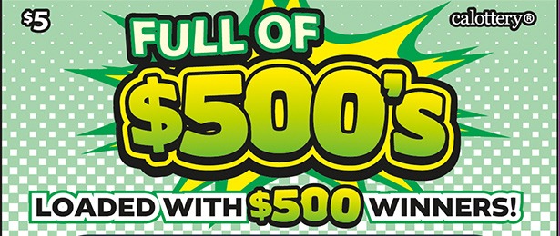 Full of 500's scratch-off ticket