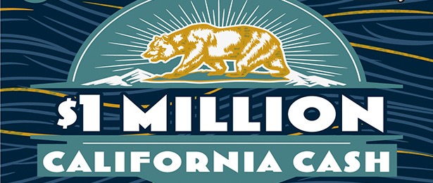 $1 Million California Cash scratch-off ticket