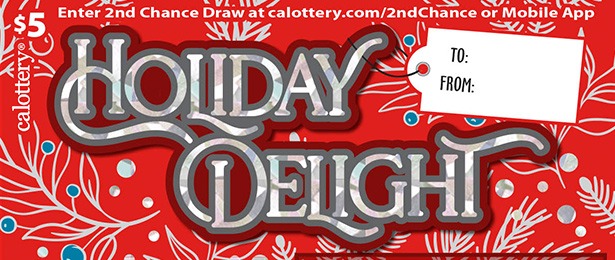 Holiday Delight scratch-off ticket