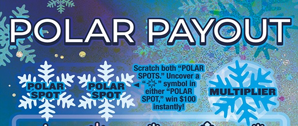 Polar Payout scratch-off ticket