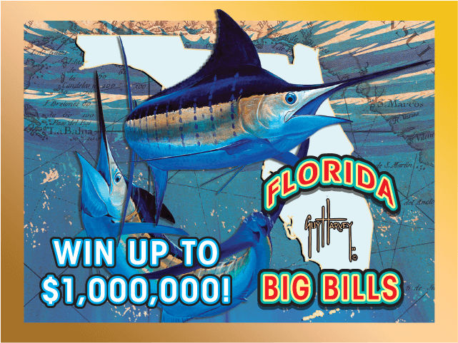 GUY HARVEY© FLORIDA BIG BILLS scratch-off ticket