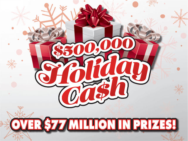 $500,000 HOLIDAY CA$H scratch-off ticket