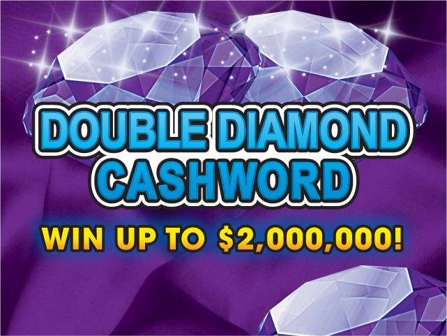 DOUBLE DIAMOND CASHWORD scratch-off ticket