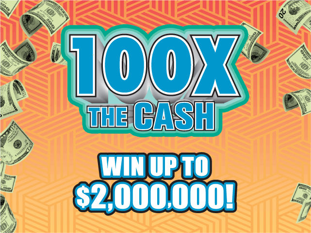 100X THE CASH scratch-off ticket