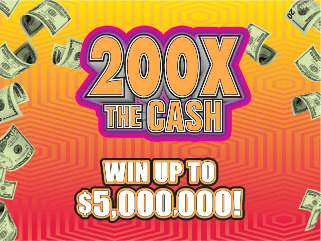 200X THE CASH scratch-off ticket