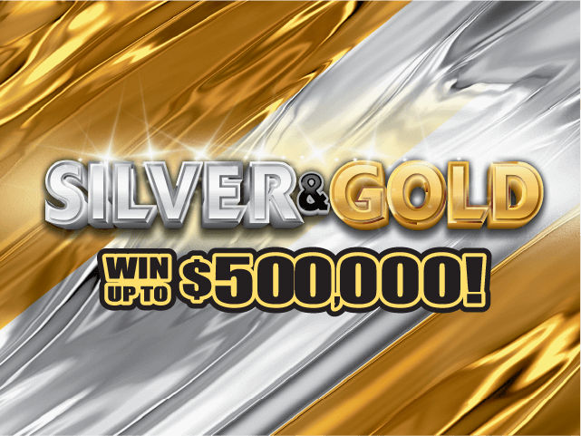 Silver & Gold Crossword scratch-off ticket