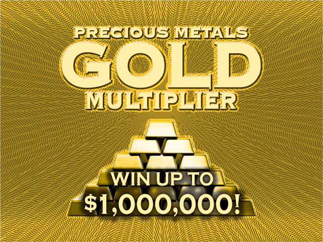 Precious Metals Gold Multiplier scratch-off ticket