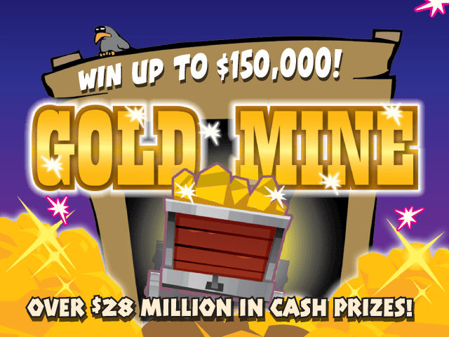 Gold Mine scratch-off ticket