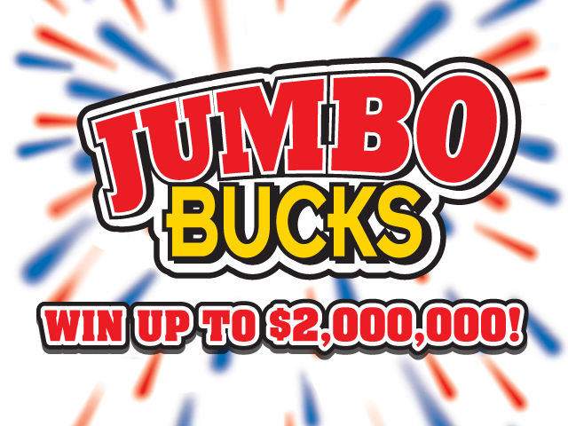 JUMBO BUCKS scratch-off ticket