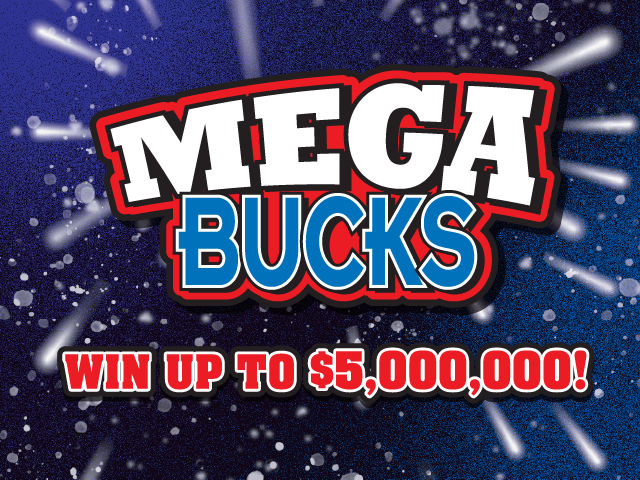 MEGA BUCKS scratch-off ticket