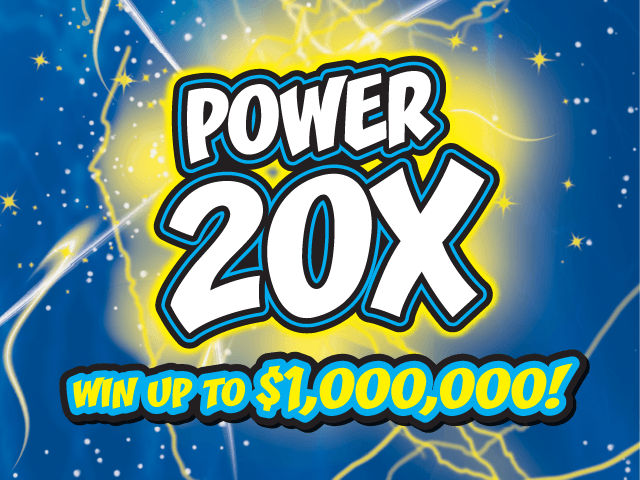 POWER 20X scratch-off ticket