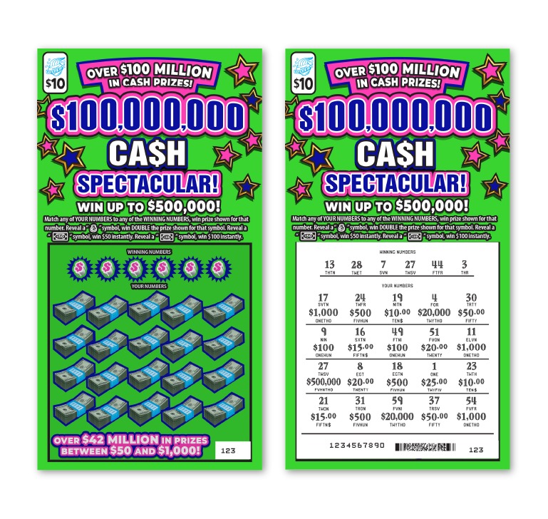 $100,000,000 Ca$h Spectacular! scratch-off ticket