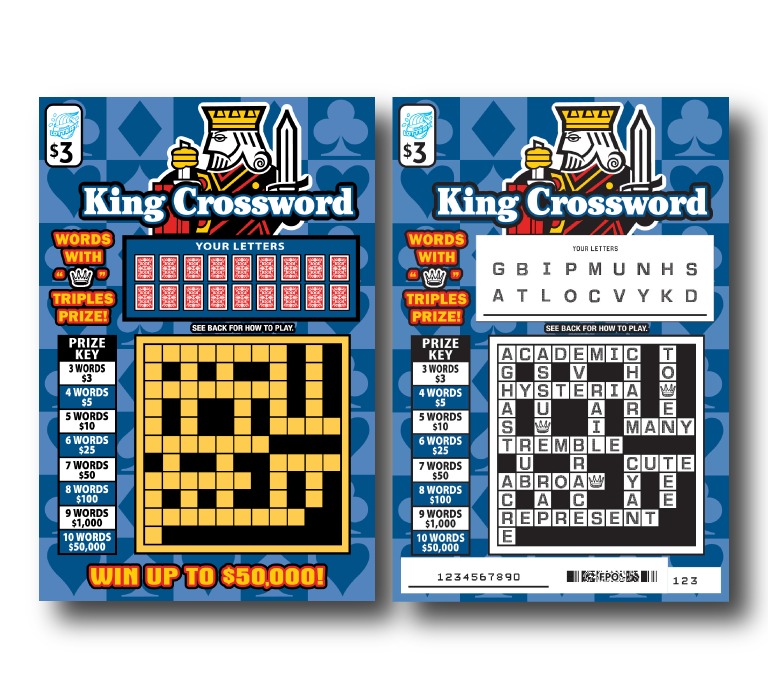 King Crossword scratch-off ticket