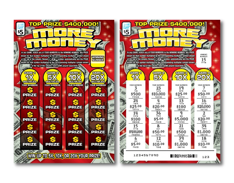More Money scratch-off ticket