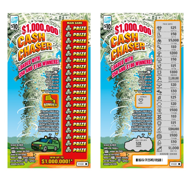 $1,000,000 Ca$h Cha$er scratch-off ticket
