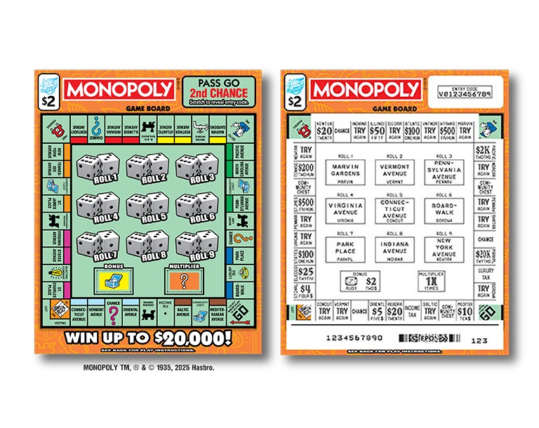 Monopoly™ scratch-off ticket