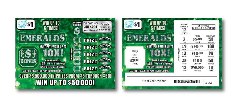 Emeralds scratch-off ticket