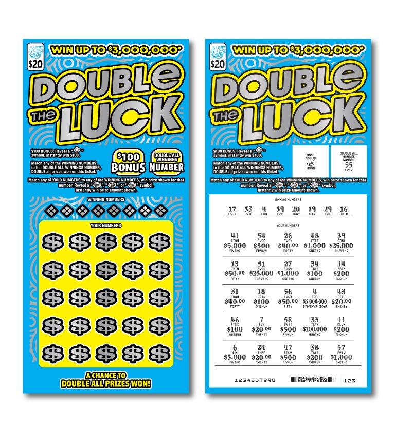 Double the Luck scratch-off ticket