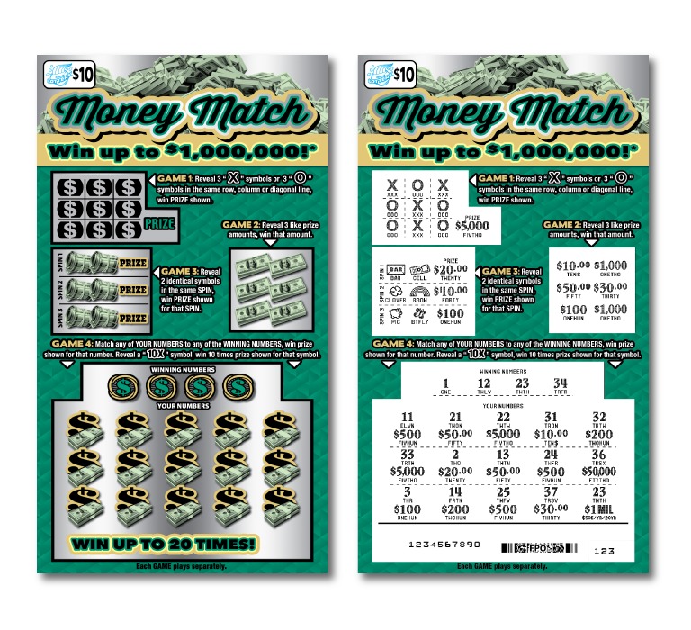 Money Match scratch-off ticket