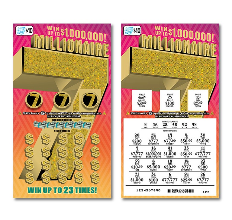 Millionaire 7 scratch-off ticket