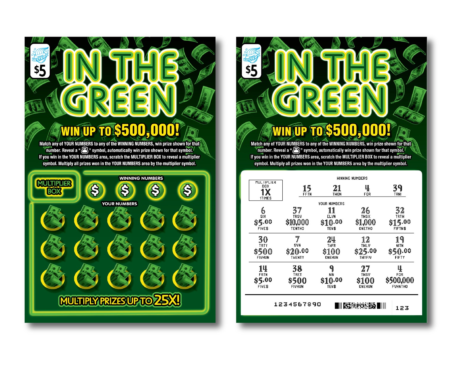 In the Green scratch-off ticket