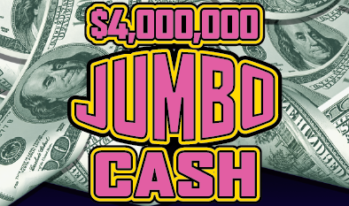 $4,000,000 JUMBO CASH scratch-off ticket
