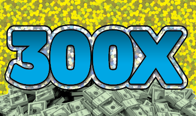 300X scratch-off ticket