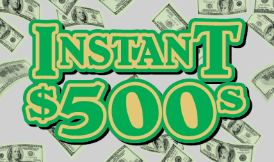 Instant $500s scratch-off ticket